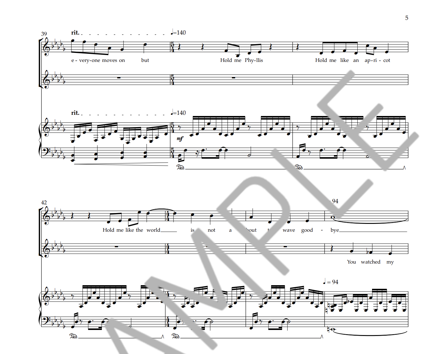 Preview of piano-vocal transcription sheet